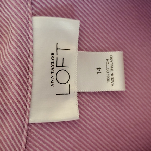 **Clearance** Ann Taylor LOFT Striped Button Down - Picture 2 of 9